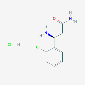 (3S)-3-amino-3-(2-chlorophenyl)propanamide hydrochloride