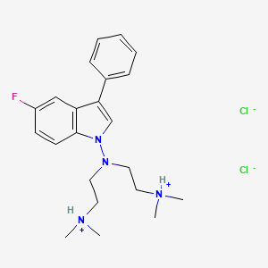 1-(Bis(2-(dimethylamino)ethyl)amino)-5-fluoro-3-phenylindole dihydrochloride