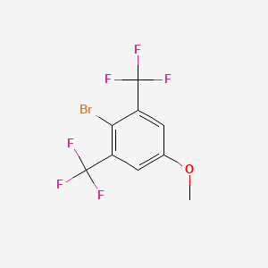 molecular formula C9H5BrF6O B1376077 4-Bromo-3,5-bis(trifluoromethyl)anisole CAS No. 1261669-52-6