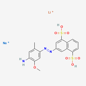 Lithium sodium 3-((4-amino-5-methoxy-2-methylphenyl)azo)-1,5-naphthalenedisulfonate