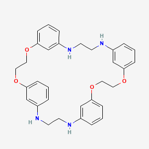 2,5,20,23-Tetraoxa-11,14,29,32-tetrazapentacyclo[31.3.1.16,10.115,19.124,28]tetraconta-1(36),6,8,10(40),15(39),16,18,24,26,28(38),33(37),34-dodecaene