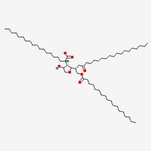 2-[4-Hydroxy-2-(1-octadecanoyloxy-4-oxohenicosan-2-yl)oxolan-3-yl]nonadecanoate