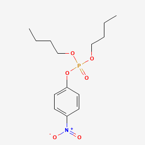 molecular formula C14H22NO6P B13760899 Phosphoric acid, dibutyl p-nitrophenyl ester CAS No. 2255-19-8