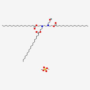 Tristearic acid, triester with 2,2',2'',2'''-(ethylenedinitrilo)tetraethanol, methosulphate