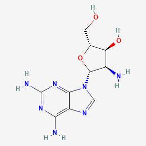 molecular formula C10H15N7O3 B1376092 2,2'-Diamino-2'-deoxyadenosine CAS No. 215943-79-6