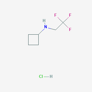 molecular formula C6H11ClF3N B1376097 N-(2,2,2-trifluoroethyl)cyclobutanamine hydrochloride CAS No. 1116589-04-8