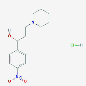 1-(4-Nitrophenyl)-3-piperidin-1-ylpropan-1-OL hydrochloride