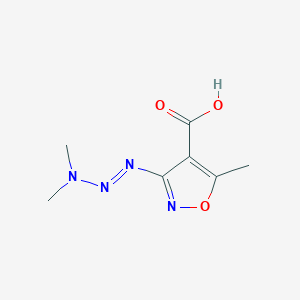 3-[(1E)-3,3-Dimethyltriaz-1-en-1-yl]-5-methyl-1,2-oxazole-4-carboxylic acid