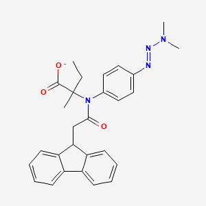 2-[4-(dimethylaminodiazenyl)-N-[2-(9H-fluoren-9-yl)acetyl]anilino]-2-methylbutanoate