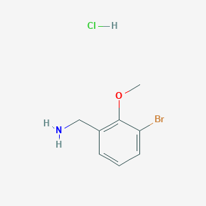 molecular formula C8H11BrClNO B1376111 (3-Bromo-2-methoxyphenyl)methanamine hydrochloride CAS No. 1375997-08-2