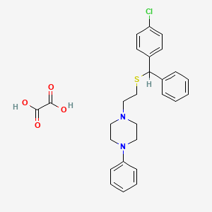 1-(2-(alpha-(p-Chlorophenyl)benzylthio)ethyl)-4-phenylpiperazine oxalate