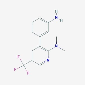 molecular formula C14H14F3N3 B1376127 [3-(3-Amino-phenyl)-5-trifluoromethyl-pyridin-2-yl]-dimethyl-amine CAS No. 1311279-91-0