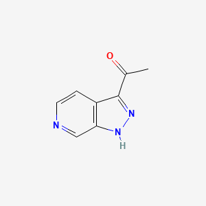 molecular formula C8H7N3O B1376129 1-(1H-吡唑并[3,4-c]吡啶-3-基)乙酮 CAS No. 1386462-22-1
