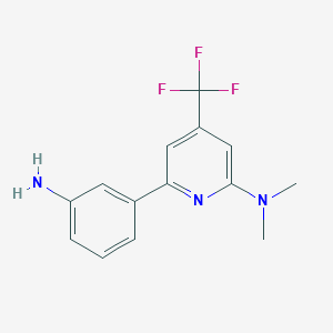 molecular formula C14H14F3N3 B1376131 6-(3-氨基苯基)-N,N-二甲基-4-(三氟甲基)吡啶-2-胺 CAS No. 1311280-31-5
