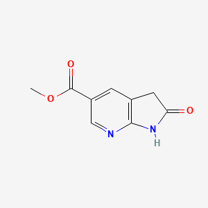 molecular formula C9H8N2O3 B1376139 Methyl 2-oxo-1H,2H,3H-pyrrolo[2,3-B]pyridine-5-carboxylate CAS No. 1190317-75-9