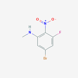 molecular formula C7H6BrFN2O2 B1376141 5-Bromo-3-fluoro-N-methyl-2-nitroaniline CAS No. 1396503-81-3