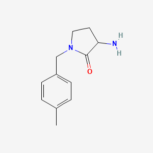 molecular formula C12H16N2O B1376154 3-Amino-1-[(4-methylphenyl)methyl]pyrrolidin-2-one CAS No. 1202162-27-3
