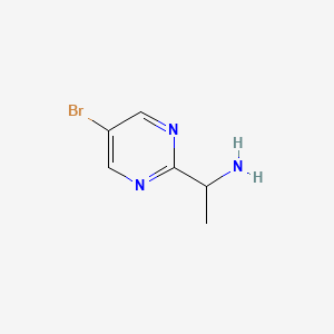 molecular formula C6H8BrN3 B1376160 1-(5-Bromopyrimidin-2-yl)ethan-1-amine CAS No. 1339187-99-3