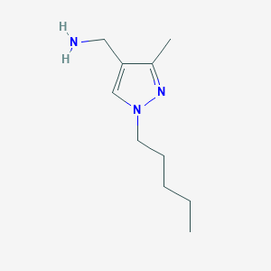 molecular formula C10H19N3 B1376163 (3-methyl-1-pentyl-1H-pyrazol-4-yl)methanamine CAS No. 1427380-96-8