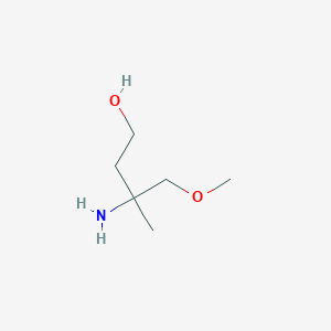 molecular formula C6H15NO2 B1376173 3-Amino-4-methoxy-3-methylbutan-1-ol CAS No. 1376105-62-2