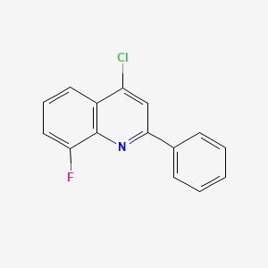 molecular formula C15H9ClFN B13761742 4-Chloro-8-fluoro-2-phenylquinoline CAS No. 1099705-42-6