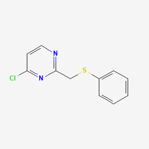 molecular formula C11H9ClN2S B1376176 4-氯-2-[(苯硫基)甲基]嘧啶 CAS No. 1483584-61-7