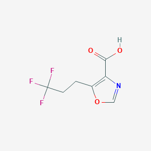 molecular formula C7H6F3NO3 B1376177 5-(3,3,3-Trifluoropropyl)-1,3-oxazole-4-carboxylic acid CAS No. 1375248-22-8