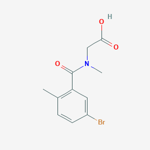 molecular formula C11H12BrNO3 B1376178 2-[1-(5-bromo-2-methylphenyl)-N-methylformamido]acetic acid CAS No. 1482137-44-9