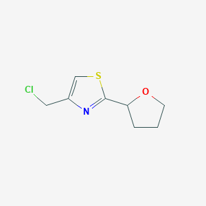 molecular formula C8H10ClNOS B1376180 4-(Chloromethyl)-2-(oxolan-2-yl)-1,3-thiazole CAS No. 1423028-25-4