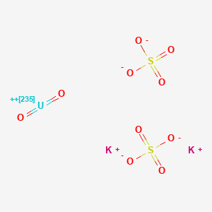 Dipotassium uranyl bis(sulphate), of uranium depleted in uranium-235