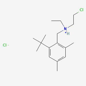 (2-tert-butyl-4,6-dimethylphenyl)methyl-(2-chloroethyl)-ethylazanium;chloride