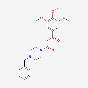 Piperazine, 1-benzyl-4-((3,4,5-trimethoxybenzoyl)acetyl)-