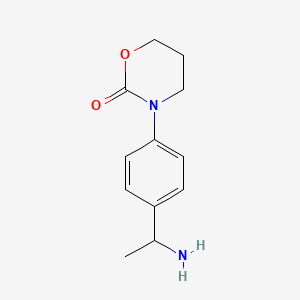 molecular formula C12H16N2O2 B1376184 3-[4-(1-Aminoethyl)phenyl]-1,3-oxazinan-2-one CAS No. 1468499-96-8