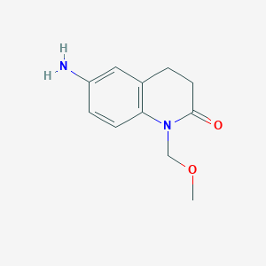 molecular formula C11H14N2O2 B1376185 6-Amino-1-(methoxymethyl)-1,2,3,4-tetrahydroquinolin-2-one CAS No. 1519406-85-9