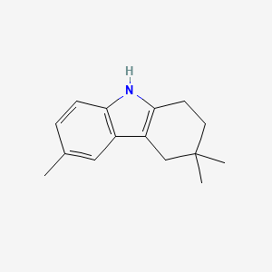 molecular formula C15H19N B1376188 3,3,6-三甲基-2,3,4,9-四氢-1H-咔唑 CAS No. 26526-24-9