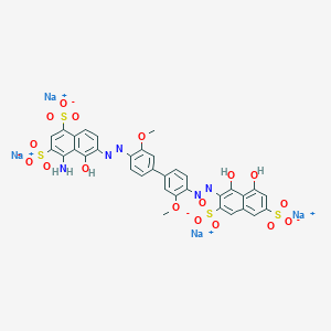 1,3-Naphthalenedisulfonic acid, 4-amino-6-[[4'-[(1,8-dihydroxy-3,6-disulfo-2-naphthalenyl)azo]-3,3'-dimethoxy[1,1'-biphenyl]-4-yl]azo]-5-hydroxy-, tetrasodium salt