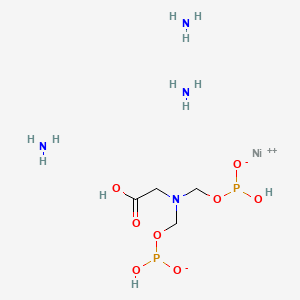 Nickelate(3-), (N,N-bis((phosphono-kappaO)methyl)glycinato(5-)-kappaN,kappaO)-, triammonium, (T-4)-