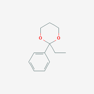 molecular formula C12H16O2 B13761898 2-Ethyl-2-phenyl-1,3-dioxane CAS No. 59356-54-6