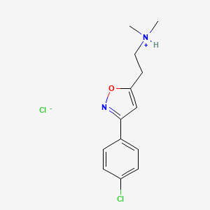 molecular formula C13H16Cl2N2O B13761927 3-(p-Chlorophenyl)-5-(2-(dimethylamino)ethyl)isoxazole hydrochloride CAS No. 6076-04-6