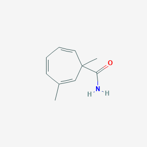 molecular formula C10H13NO B13761940 1,3-Dimethylcyclohepta-2,4,6-triene-1-carboxamide CAS No. 62360-30-9