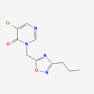 molecular formula C10H11BrN4O2 B1376195 5-Bromo-3-[(3-propyl-1,2,4-oxadiazol-5-yl)methyl]-3,4-dihydropyrimidin-4-one CAS No. 1515197-31-5
