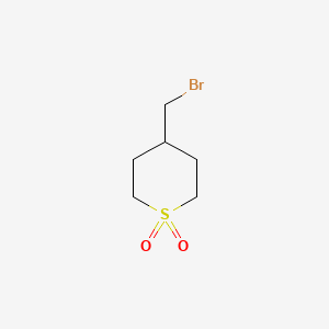 molecular formula C6H11BrO2S B1376201 4-(Bromomethyl)tetrahydro-2H-thiopyran 1,1-dioxide CAS No. 1423029-10-0
