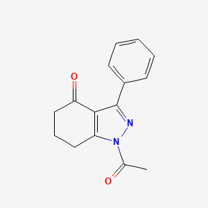 molecular formula C15H14N2O2 B1376203 1-乙酰基-3-苯基-1,5,6,7-四氢-4H-吲唑-4-酮 CAS No. 1374509-31-5