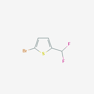 molecular formula C5H3BrF2S B1376208 2-Bromo-5-(difluoromethyl)thiophene CAS No. 924646-90-2