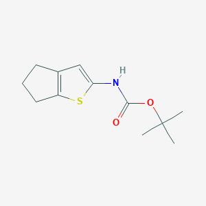 molecular formula C12H17NO2S B1376209 tert-butyl N-{4H,5H,6H-cyclopenta[b]thiophen-2-yl}carbamate CAS No. 1312117-74-0