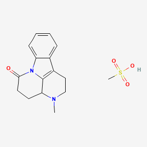 6H-Indolo(3,2,1-de)(1,5)naphthyridin-6-one, 1,2,3,3a,4,5-hexahydro-3-methyl-, monomethanesulfonate