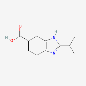 molecular formula C11H16N2O2 B1376218 2-(propan-2-yl)-4,5,6,7-tetrahydro-1H-1,3-benzodiazole-5-carboxylic acid CAS No. 1004620-22-7