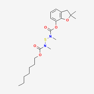 Benzofuran, 2,3-dihydro-2,2-dimethyl-7-(N-(N-methyl-N-heptyloxycarbonylaminothio)-N-methylcarbamoyloxy)-