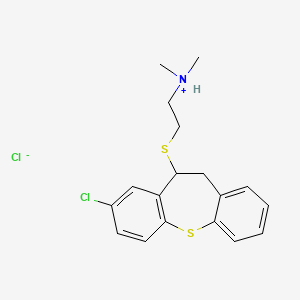 Ethanamine, 2-((8-chloro-10,11-dihydrodibenzo(b,f)thiepin-10-yl)thio)-N,N-dimethyl-, hydrochloride