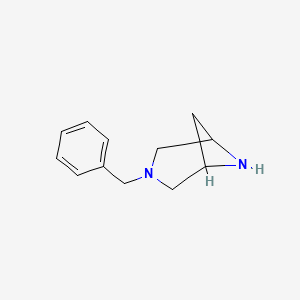 molecular formula C12H16N2 B1376230 3-Benzyl-3,6-diazabicyclo[3.1.1]heptane CAS No. 869494-14-4